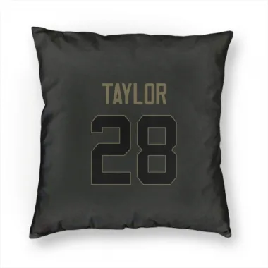 Black Indianapolis Colts Jonathan Taylor   Service Pillow Cover (18 X 18)