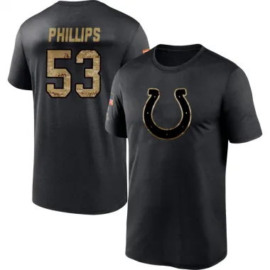 Black Men's Jacob Phillips Indianapolis Colts 2020 Salute To Service Performance T-Shirt