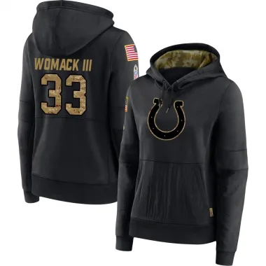 Black Women's Samuel Womack III Indianapolis Colts 2020 Salute to Service Sideline Performance Pullover Hoodie