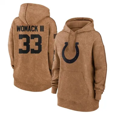 Brown Women's Samuel Womack III Indianapolis Colts 2023 Salute To Service Pullover Hoodie