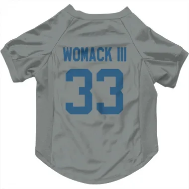 Gray Indianapolis Colts Samuel Womack III   Dog & Cat Pet Jersey