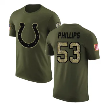 Olive Men's Jacob Phillips Indianapolis Colts Salute to Service T-Shirt