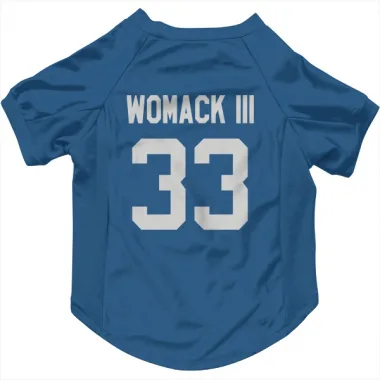 Royal Indianapolis Colts Samuel Womack III   Dog & Cat Pet Jersey