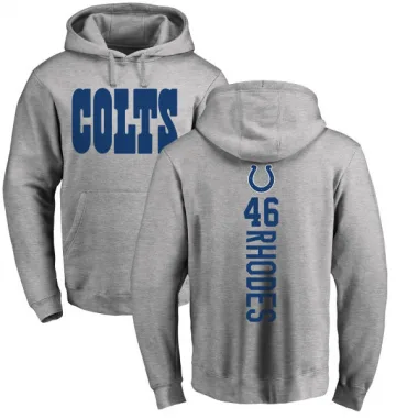 Youth Luke Rhodes Indianapolis Colts Pro Line Ash Backer Pullover Hoodie
